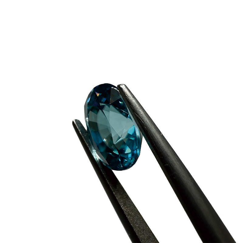 470：ブルージルコン　OV 9.0×7.0ｍｍ 3.49ct