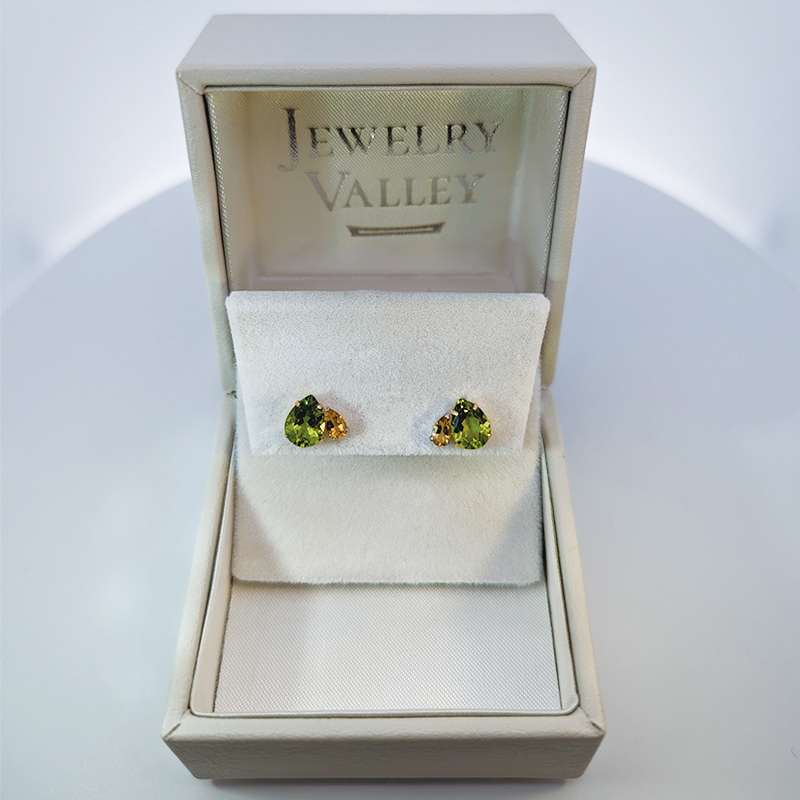 K18YG/PT ペリドット シトリンピアス | | JEWELRY VALLEY