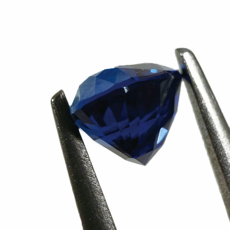 10008114：コーンフラワーサファイア 6.4×5.8mm 1.33ct　AIGS鑑別書付き