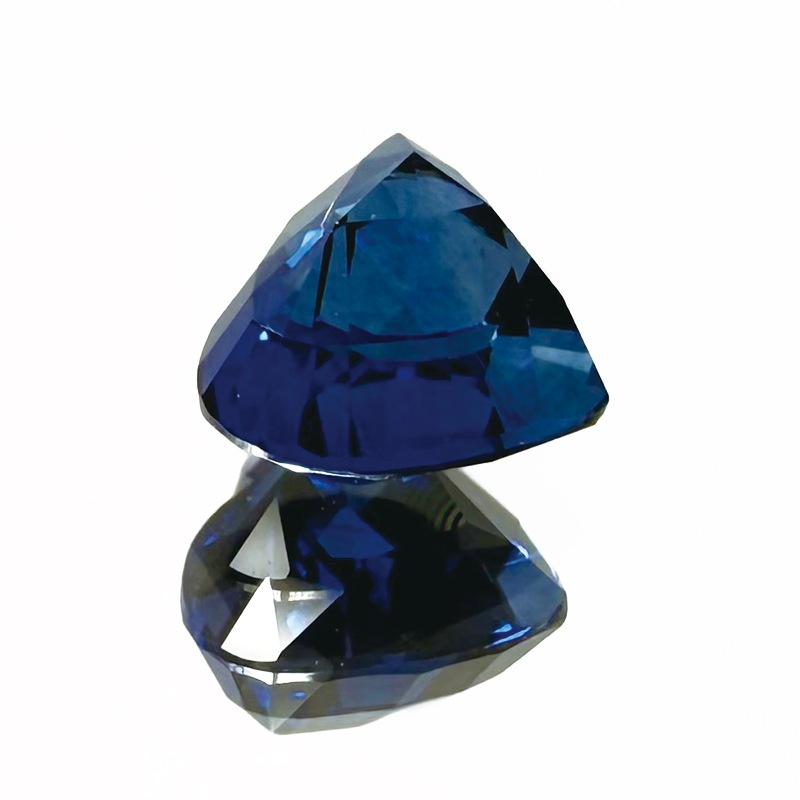 10008114：コーンフラワーサファイア 6.4×5.8mm 1.33ct　AIGS鑑別書付き