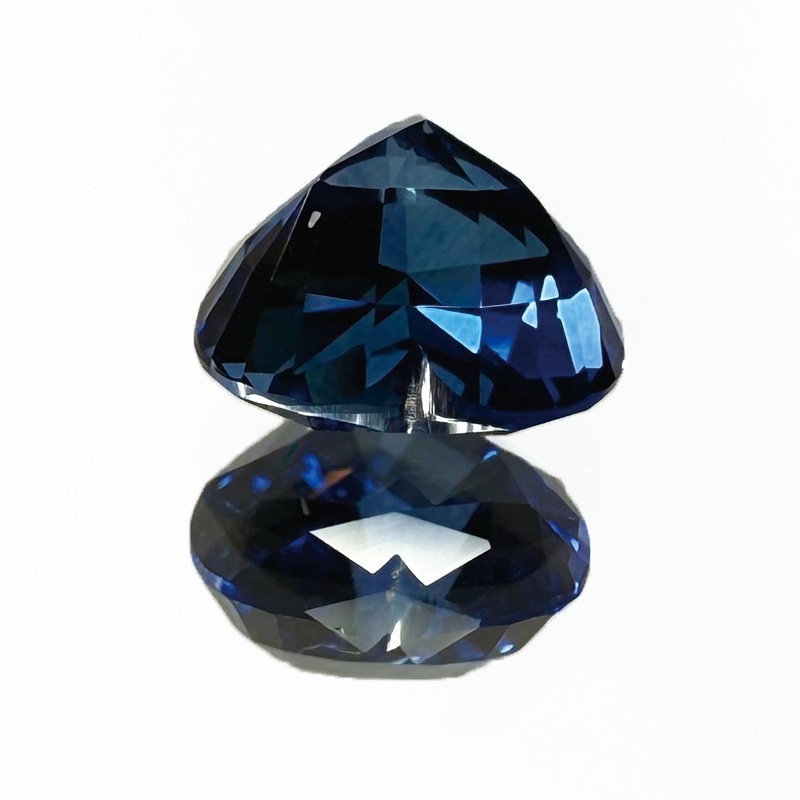 10008114：コーンフラワーサファイア 6.4×5.8mm 1.33ct　AIGS鑑別書付き