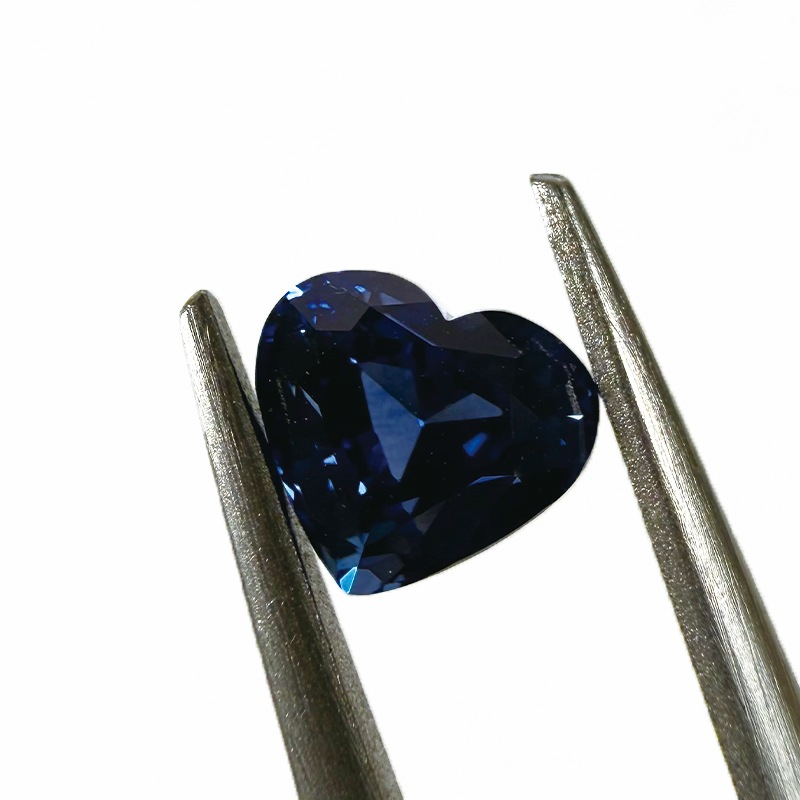 10008114：コーンフラワーサファイア 6.4×5.8mm 1.33ct　AIGS鑑別書付き