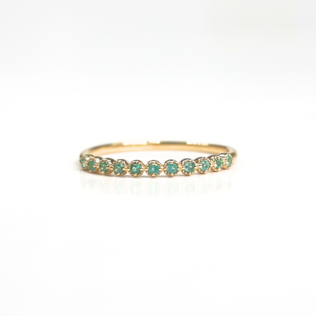 K18YGパライバトルマリンリング