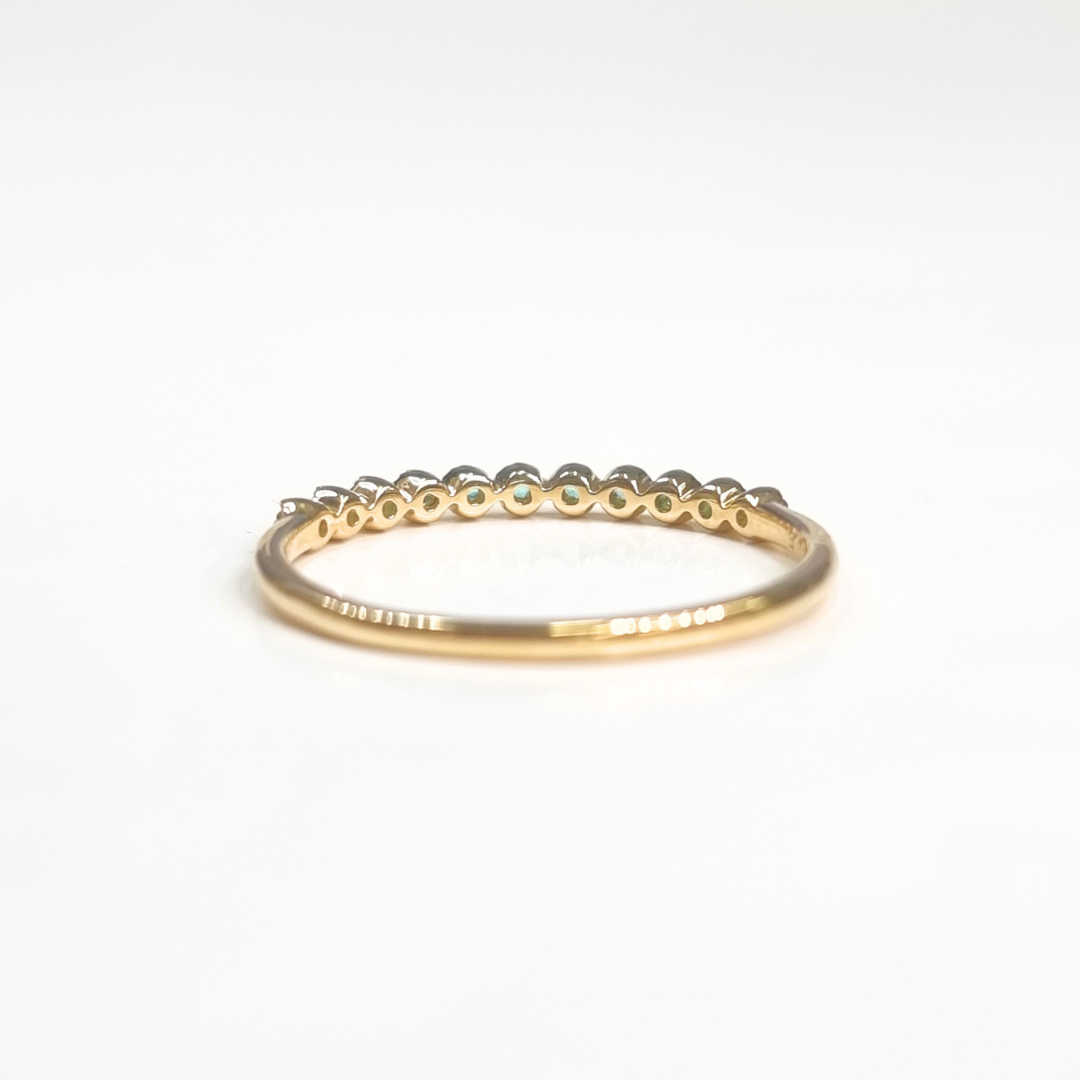 K18YGパライバトルマリンリング