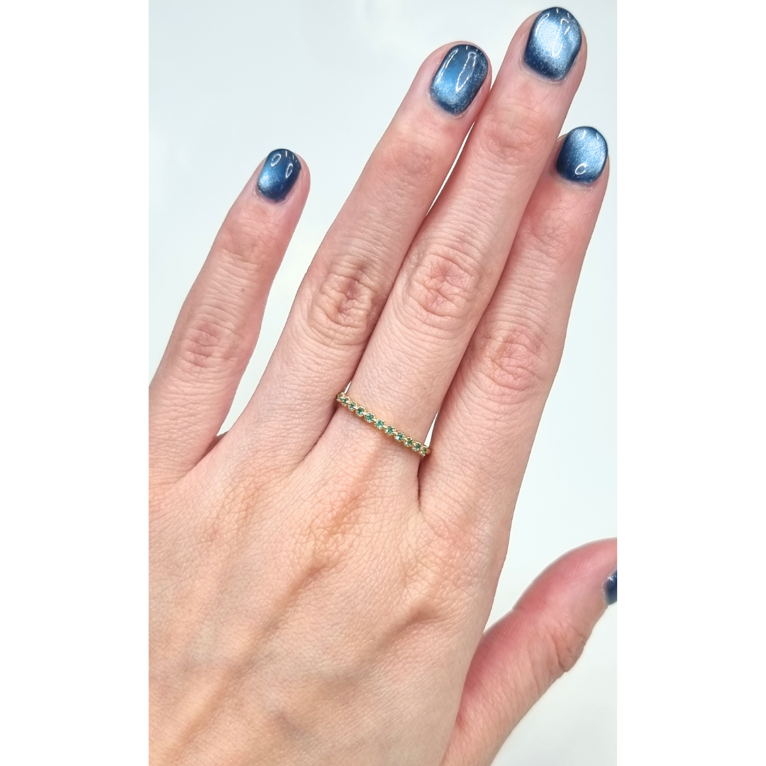 K18YGパライバトルマリンリング