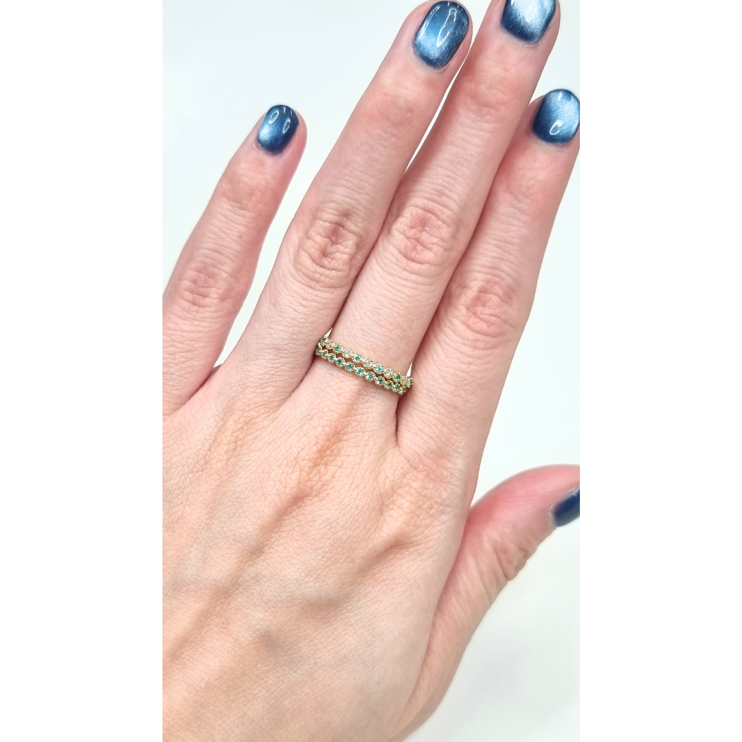 K18YGパライバトルマリンリング