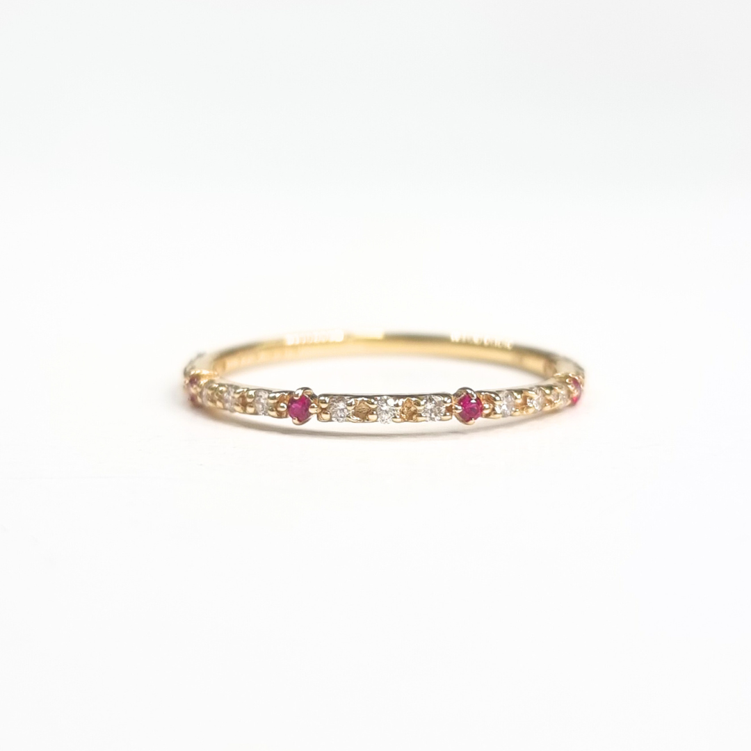 K18YG ルビー/ダイヤモンド リング