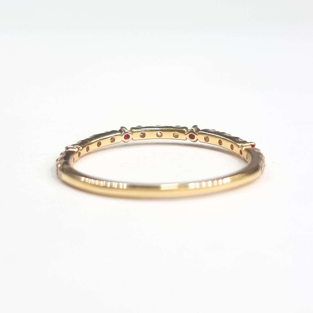 K18YG ルビー/ダイヤモンド リング