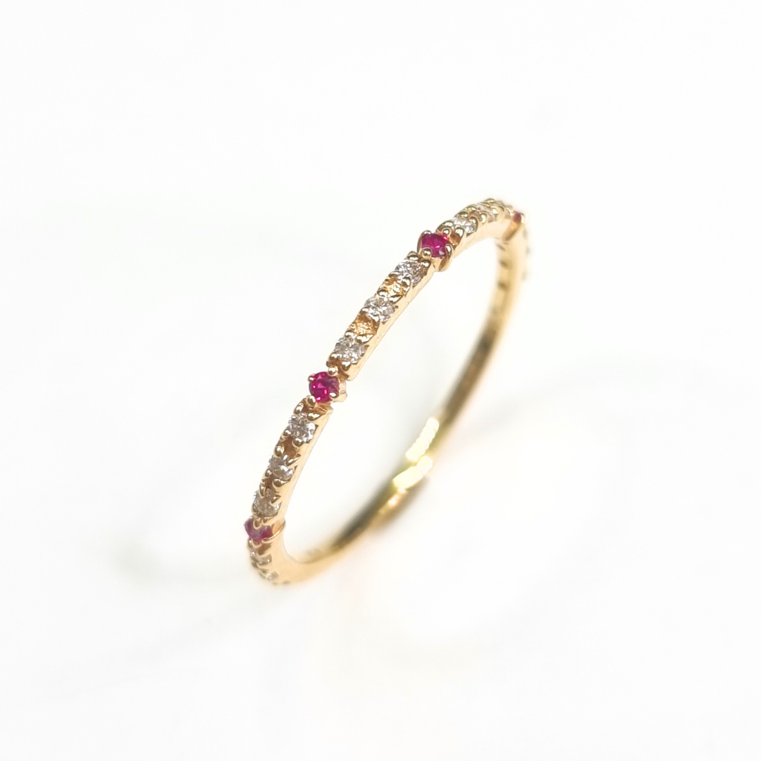 K18YG ルビー/ダイヤモンド リング