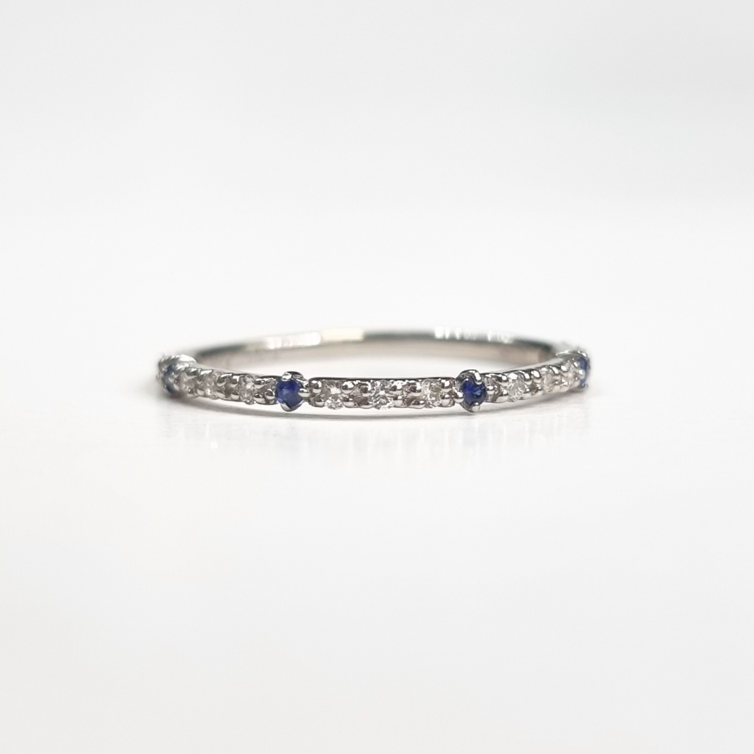 K18YG　サファイア/ダイヤモンド リング