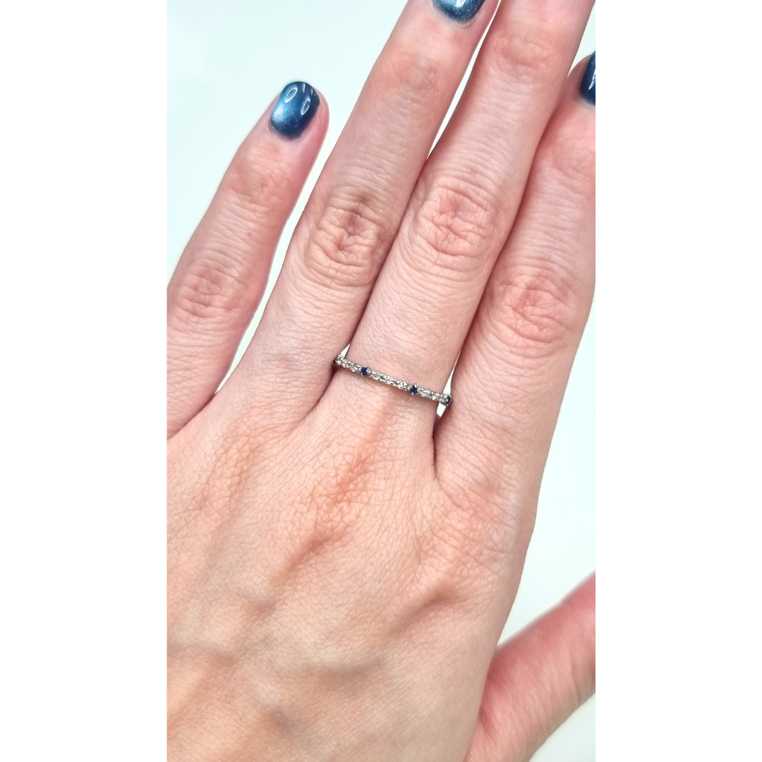 K18YG　サファイア/ダイヤモンド リング