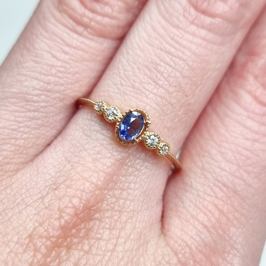 JEWELRY VALLEY k18 12号 #12 サファイア　JV1105 サファイア×リング