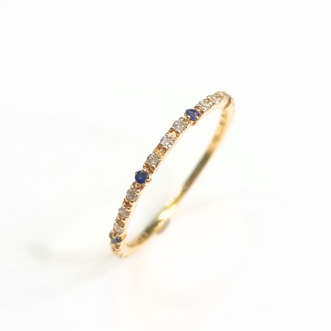 K18YG サファイア/ダイヤモンド リング