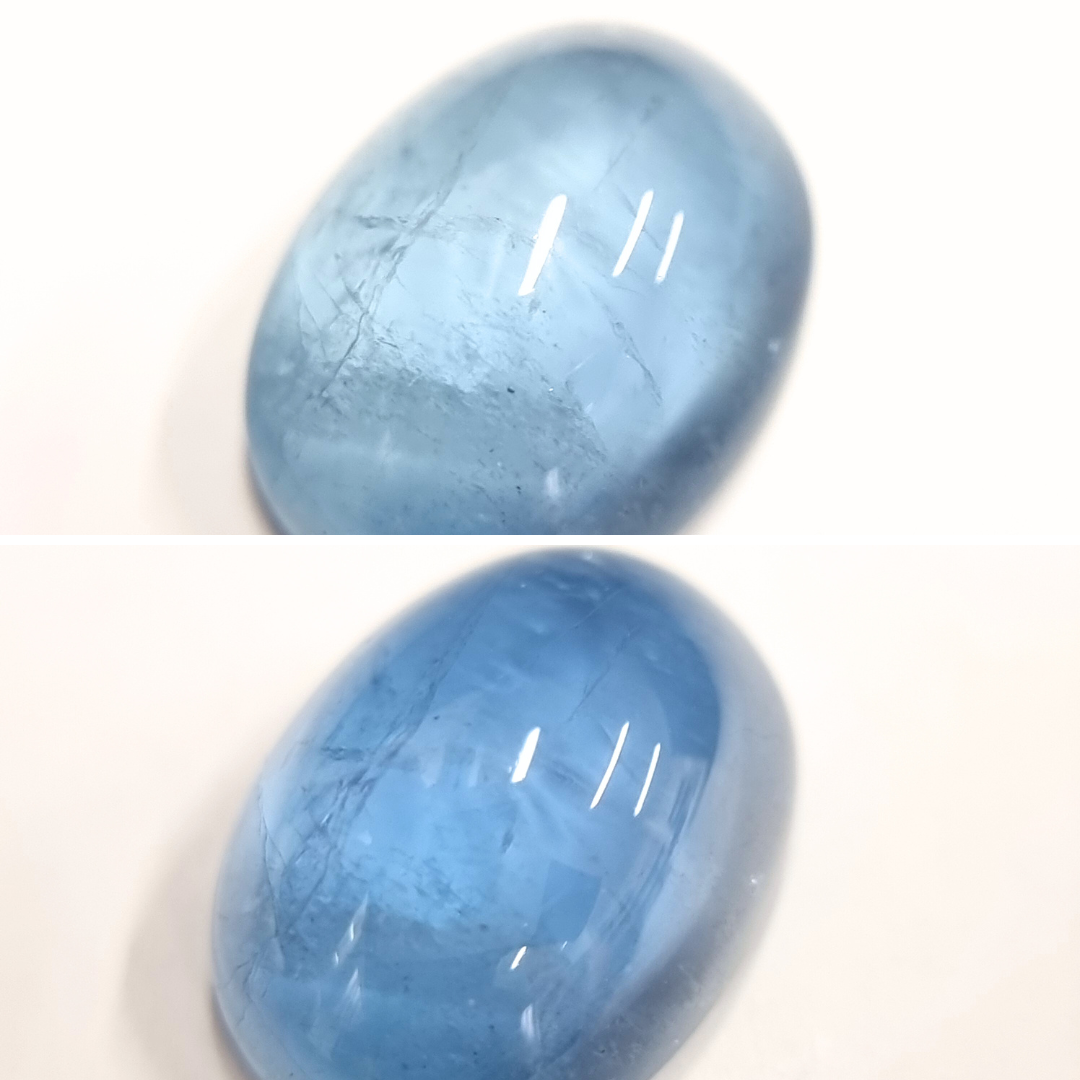 アクアマリン　OVCAB 15.0×11.2ｍｍ 8.25ct