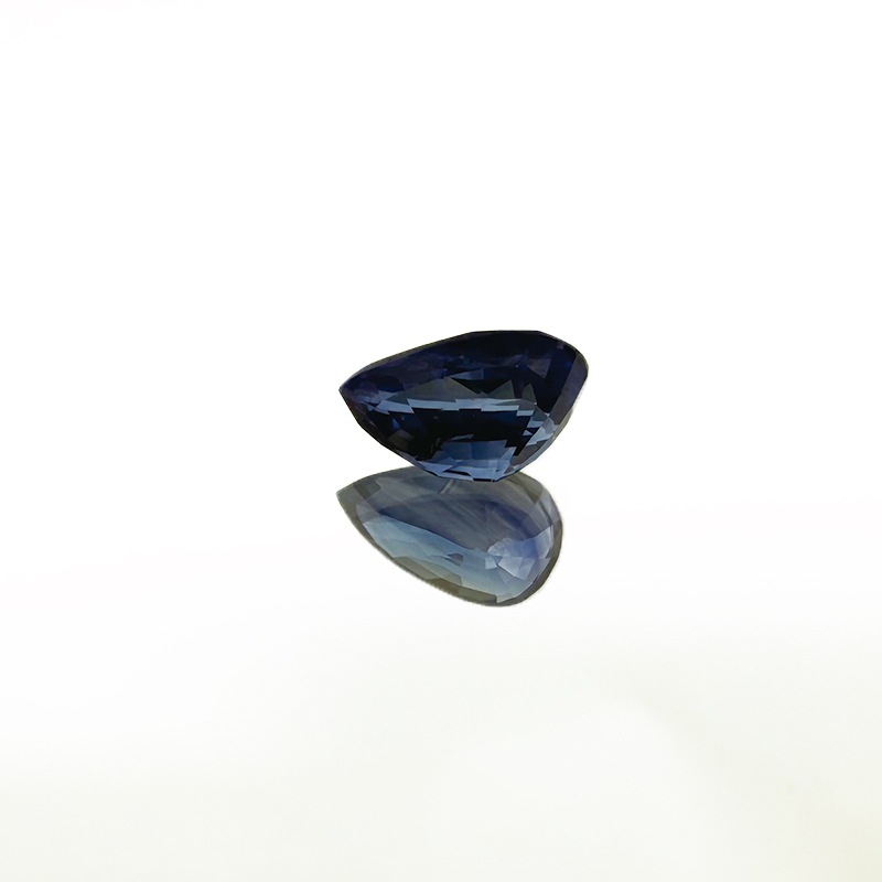 10008116：コーンフラワーサファイア　 PS　7.5×4.4ｍｍ 1.11ct　AIGS鑑別付き