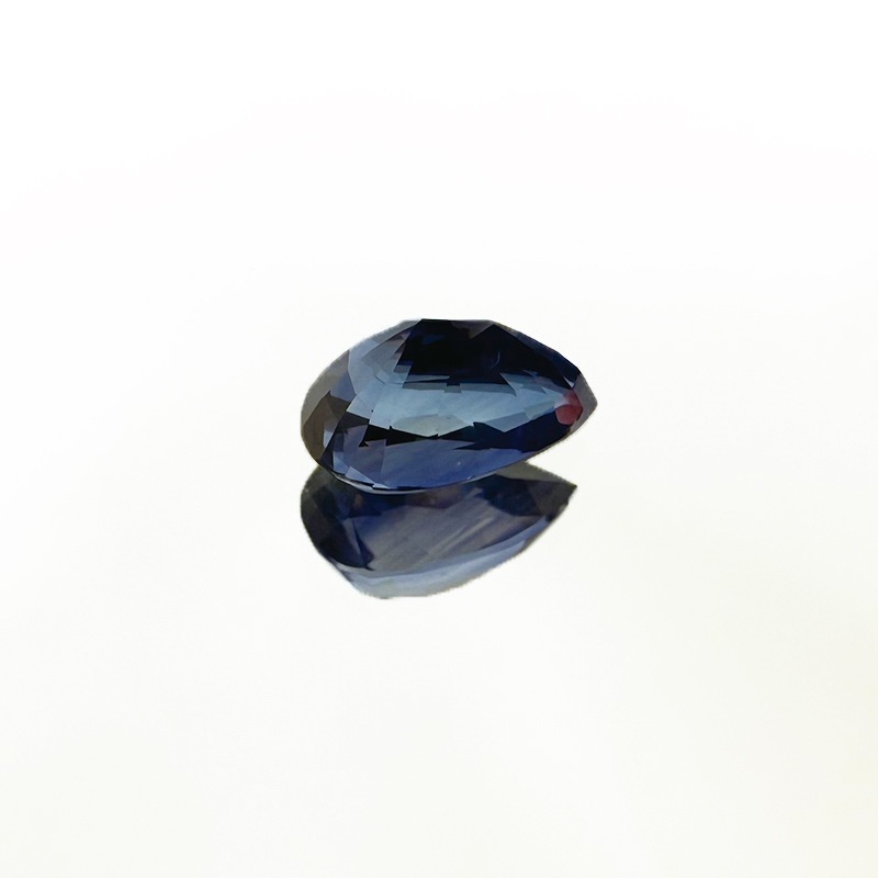 10008116：コーンフラワーサファイア　 PS　7.5×4.4ｍｍ 1.11ct　AIGS鑑別付き