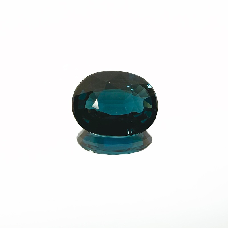 10008680：インディゴライトトルマリン(日独ソ)OV8.05×6.26ｍｍ1.141ct