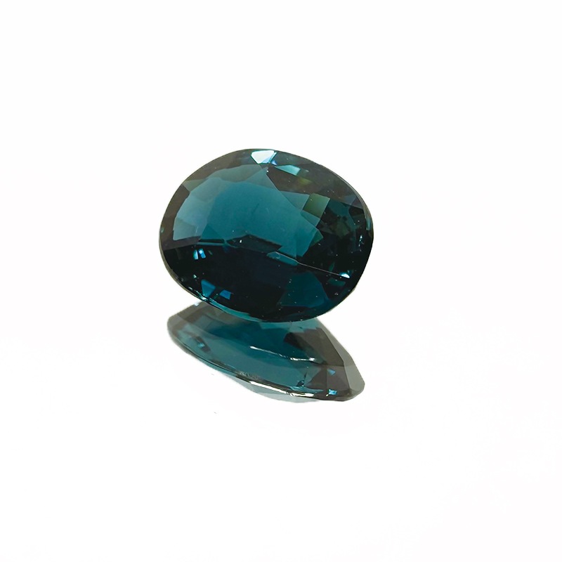 10008680：インディゴライトトルマリン(日独ソ)OV8.05×6.26ｍｍ1.141ct