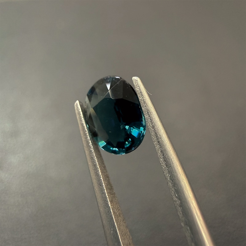 10008680：インディゴライトトルマリン(日独ソ)OV8.05×6.26ｍｍ1.141ct