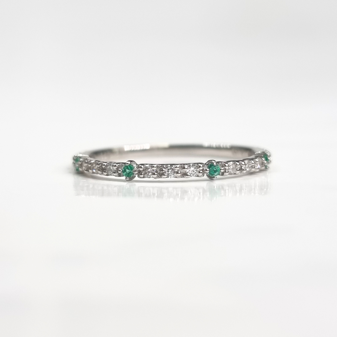 PT950 エメラルド/ダイヤモンド リング