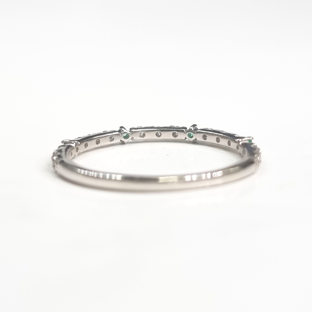 PT950 エメラルド/ダイヤモンド リング