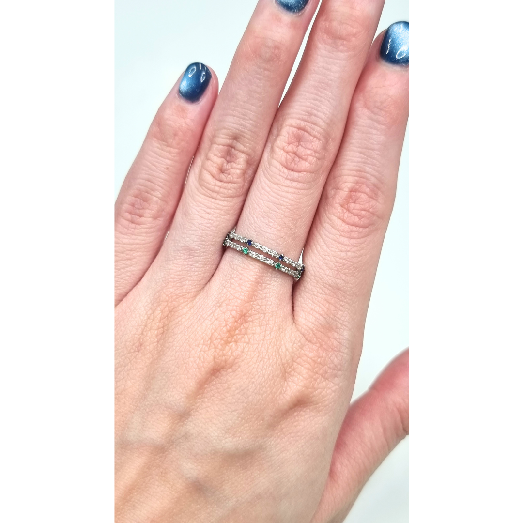 PT950 エメラルド/ダイヤモンド リング