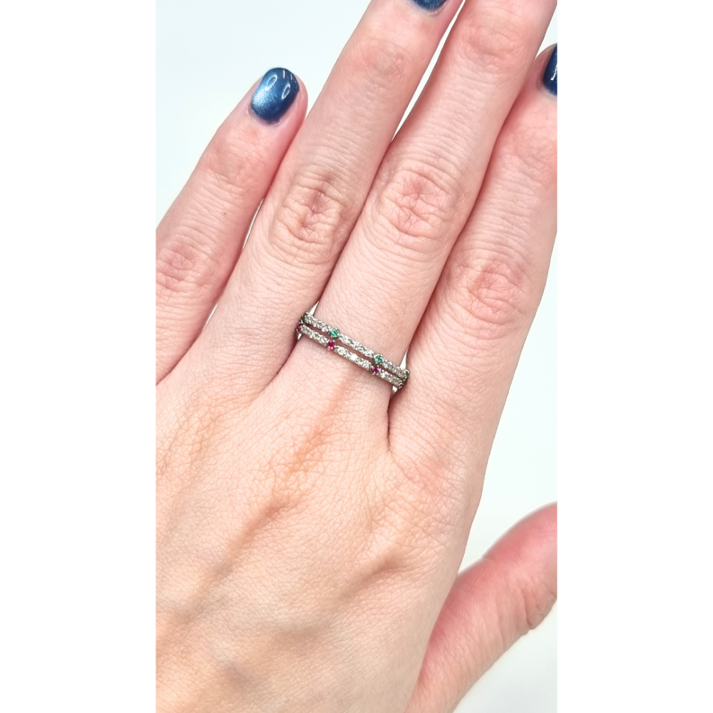 PT950 エメラルド/ダイヤモンド リング