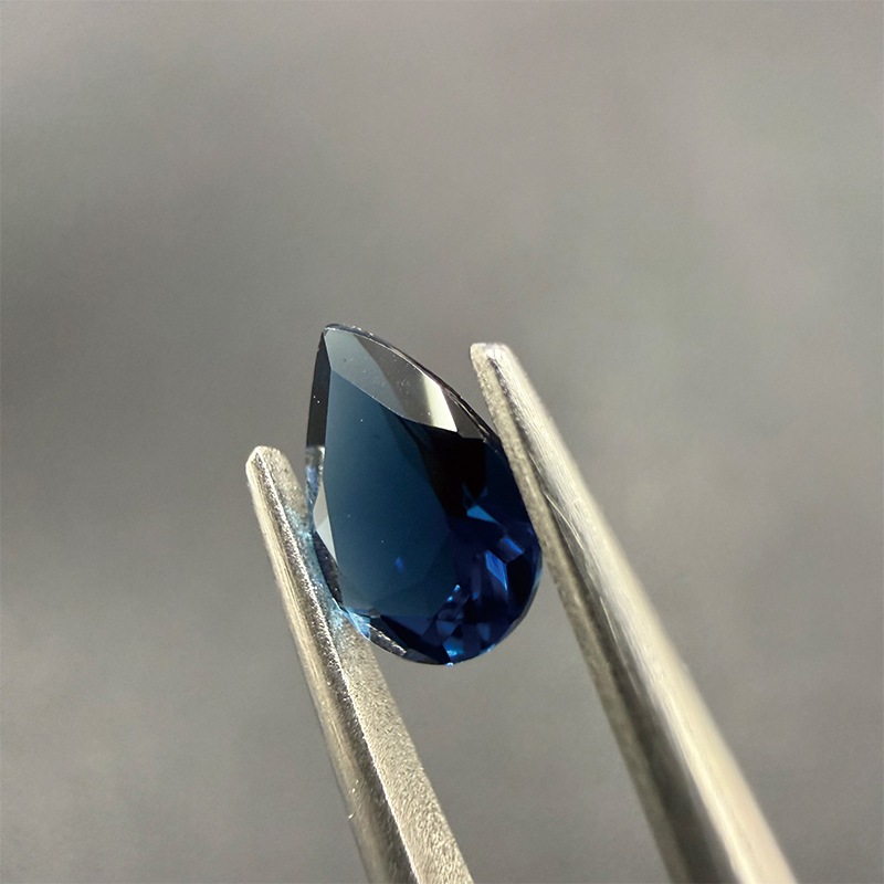 10008444：インディゴライトトルマリン（日独ソーティング付き） PS7.16×5.06mm 0.668ct