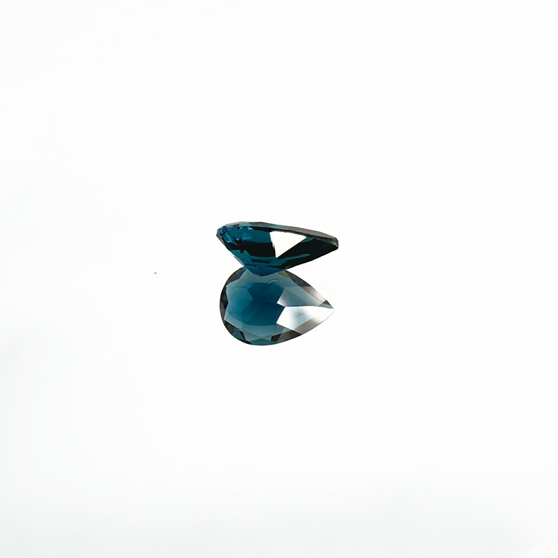 10008446：インディゴライトトルマリン（日独ソーティング付き） PS7.24×5.05mm 0.600ct