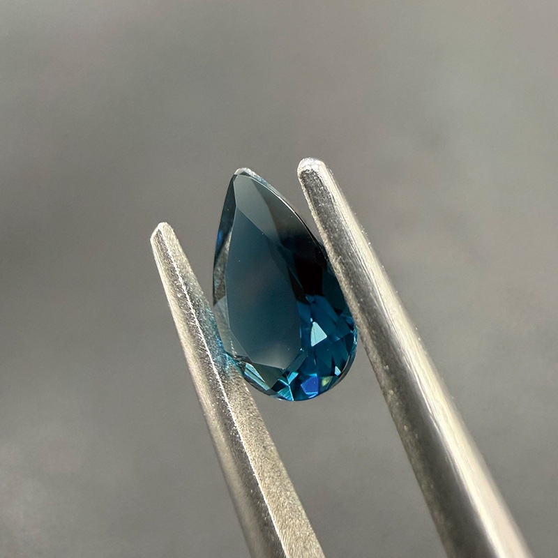 10008446：インディゴライトトルマリン（日独ソーティング付き） PS7.24×5.05mm 0.600ct