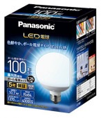 (6個セット)LED電球 LDG11D-G/95/W パナソニック 口金直径26mm 電球100形相当 昼光色相当(10.7W) 一般電球・ボール電球タイプ 95mm径 屋外器具対応 (LDG11DG