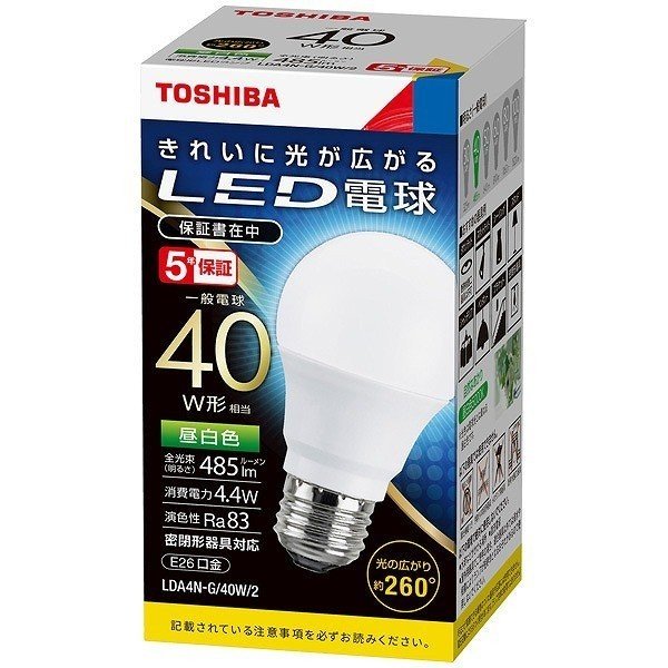 (60ĥå)LEDŵ塦ŵE26⡡ŵסǮŵ40W򿧡ǥ饤ƥåLDA4N-G/40W-2 (LDA4NG40W2) 