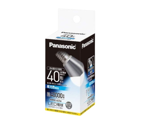(10個セット) 小形電球40W形相当 480 lm 斜め取付け専用 LED電球 E17 6.0W 昼光色相当 LDA6D-E17-BH パナソニック