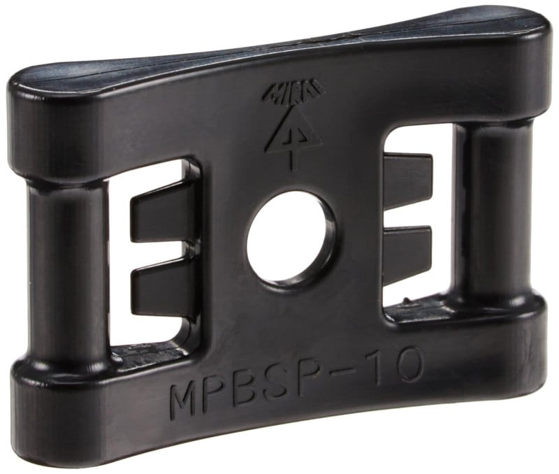 (手配品) (10個セット) パワーバンド用留め具スペーサー 樹脂製 (カラー：黒) MPBSP-10 未来工業