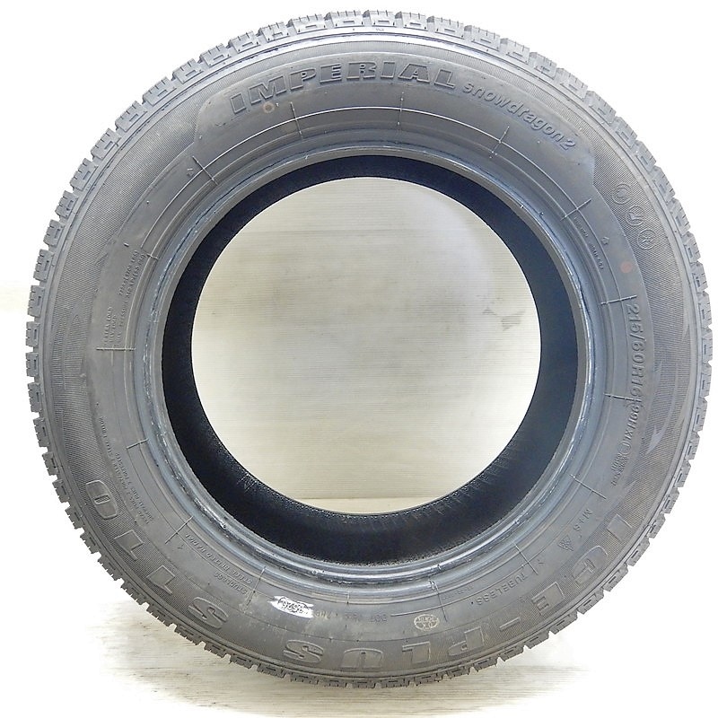 中古 215/60R16 IMPELIAL snowdragon2 S110 冬タイヤ 2本セット