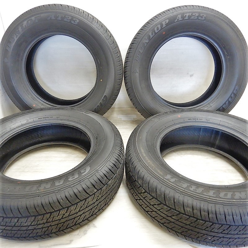 売れ筋がひクリスマスプレゼント！ 265/65R18 中古 DUNLOP 4本セット<BR 夏タイヤ AT23 GRANDTREK タイヤ・ホイール