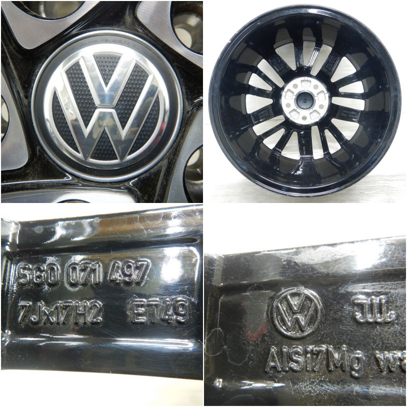 中古 17インチ アルミ フォルクスワーゲン ゴルフ7 純正 1本単品