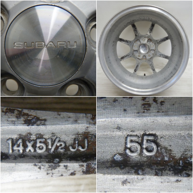 中古 14インチ アルミ スバル インプレッサ 純正 4本セット<BR