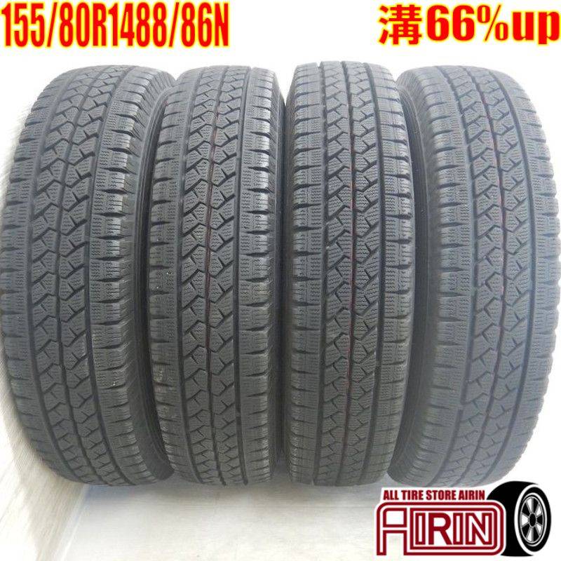 中古 155/80R14 88/86N ブリヂストン ブリザック VL1 4本セット<BR 