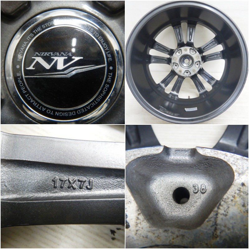 中古 17インチ アルミ NIRVANA NV 4本セット<BR>アルファード ヴェル 