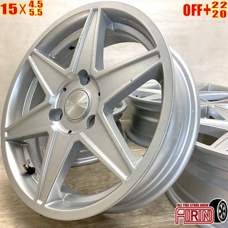 中古 15インチ アルミ AGA アイ専用 4本セット<BR>アイ アイミーヴ<BR 