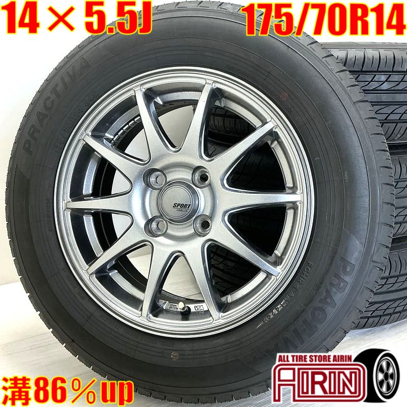 ��� 175/70R14 ������ۥ����� 4�ܥ��å�Yellow Hat PRACTIVA BP01 SPORT ABELIA ������ۥ����륻�åȥե��å� �������饢������ �����åĥϥ��֥�å� �ʤɤ˥����� �ۥ����� 14����� ���ޡ�������