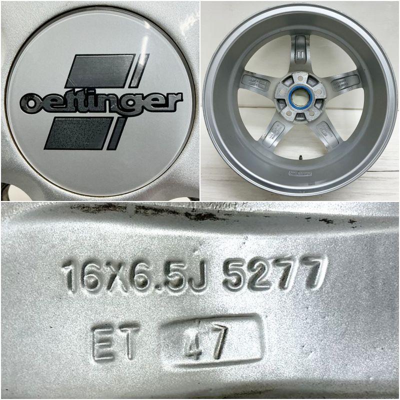中古 16インチ アルミ Oettinger エッティンガー ハブリング付き 4本 