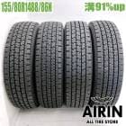 中古 155/80R14 88/86N トーヨー デルベックス 935 4本セット プロボックス  中古タイヤ スタッドレスタイヤ 14インチ|14インチ|スタッドレスタイヤ