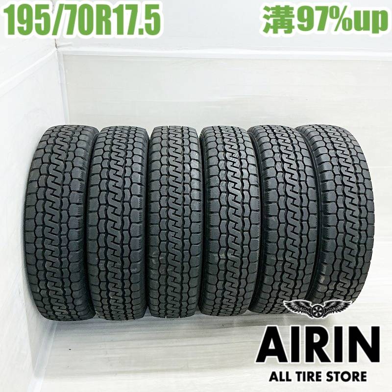 中古 195/70R17.5 112/110L ブリヂストン エム810 夏冬タイヤ トラック 