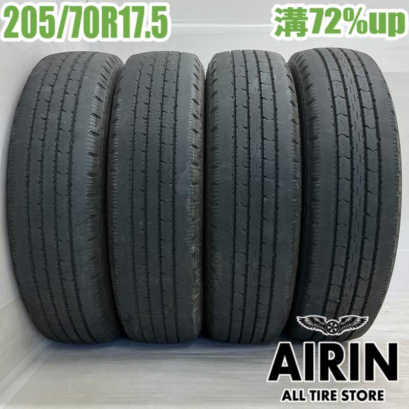 中古 205/70R17.5 115/113L ブリヂストン R202 夏タイヤ トラック用 4