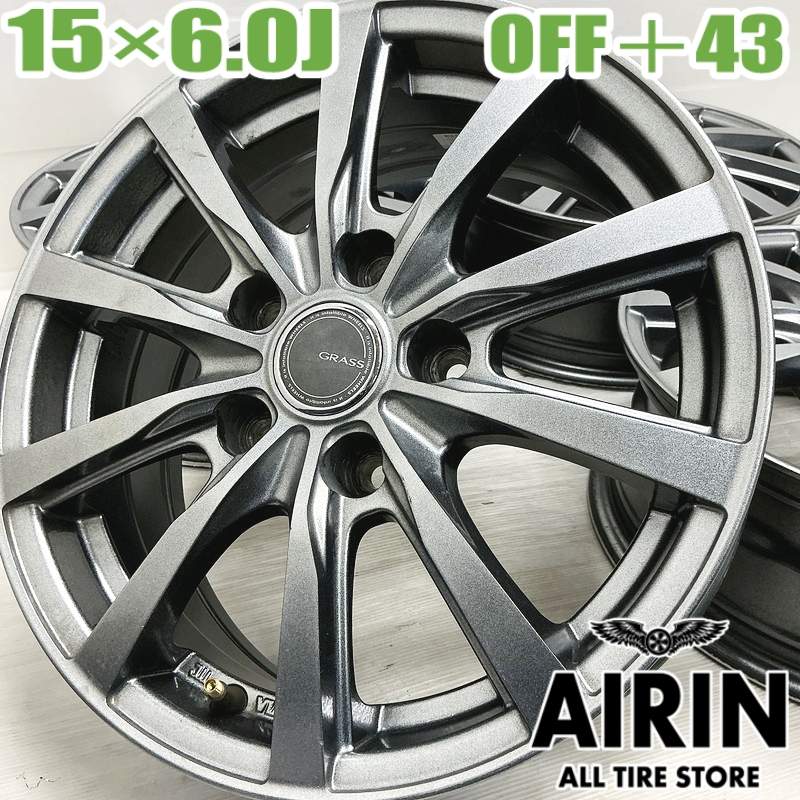 中古アルミホイール4本 GRASS ZX 中古ホイール 4本 6.5J 16インチ PCD114.3 5穴 +38 ハブ73