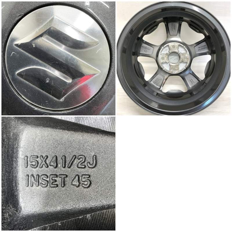 中古 15インチ アルミ スズキ ハスラー 純正 4本セット<BR>スペーシア
