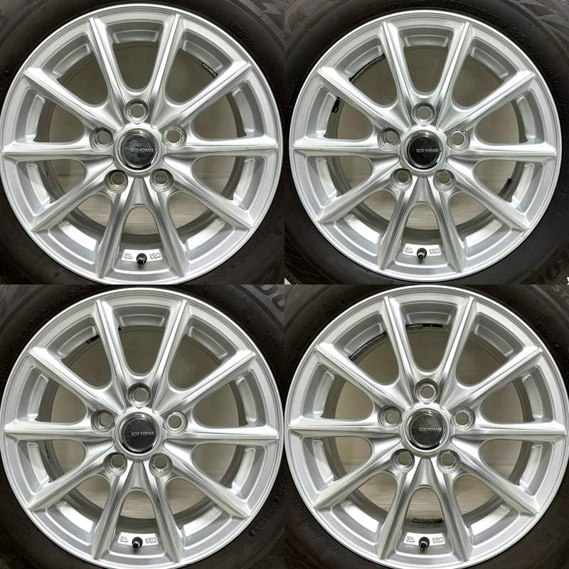 BULZZAK revo 195/65R15(ホイール付き)4本 ◇BS BLIZZAK REVO2◇8-9分山スタッドレス 195/65R15【4本】深溝 ◇BS