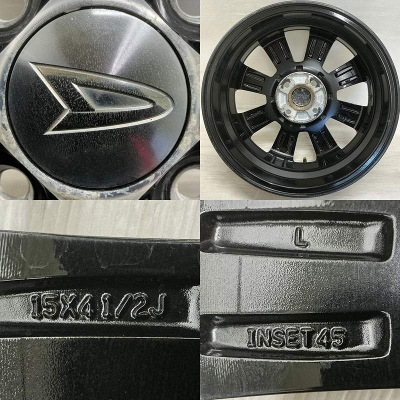 中古 15インチ アルミ ダイハツ タントカスタム 純正 4本セット<BR